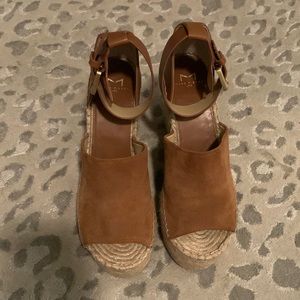 Marc Fisher Adalyn espadrille, wedge sandal in camel